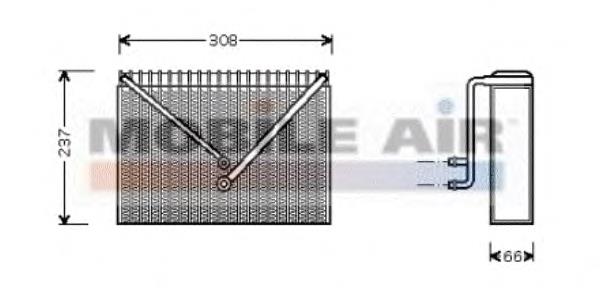 Evaporador, aire acondicionado 5900V106 VAN Wezel