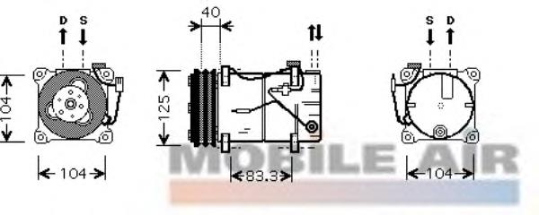 5900K119 VAN Wezel compresor de aire acondicionado