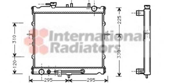 Radiador refrigeración del motor 83002023 VAN Wezel