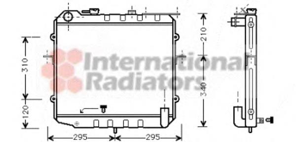 Radiador refrigeración del motor 83002024 VAN Wezel