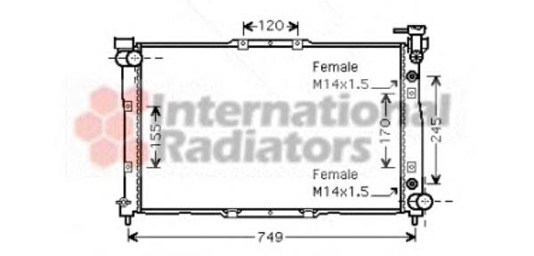 83002040 VAN Wezel radiador refrigeración del motor