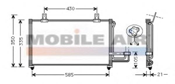 Condensador aire acondicionado 83005032 VAN Wezel