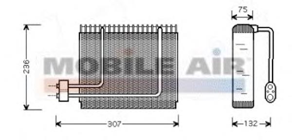 Evaporador, aire acondicionado 8200V014 VAN Wezel