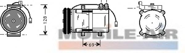 Compresor de aire acondicionado 8200K063 VAN Wezel