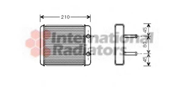 Radiador de calefacción trasero 83006008 VAN Wezel