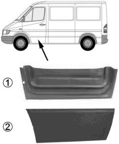 Parte para reparación de la puerta delantera 3075171 VAN Wezel