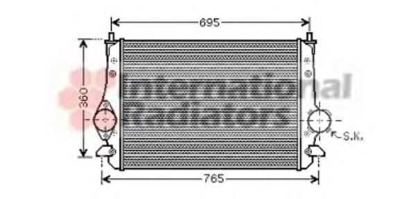 58004251 VAN Wezel radiador de aire de admisión