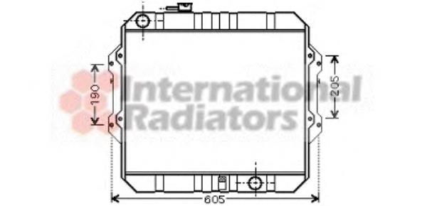 Radiador refrigeración del motor 53002371 VAN Wezel