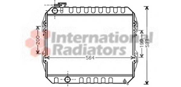 Radiador refrigeración del motor 53002374 VAN Wezel