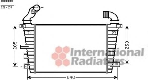 37004416 VAN Wezel radiador de aire de admisión