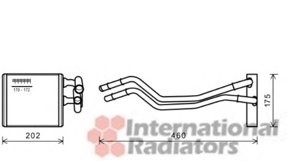 18006455 VAN Wezel radiador de calefacción