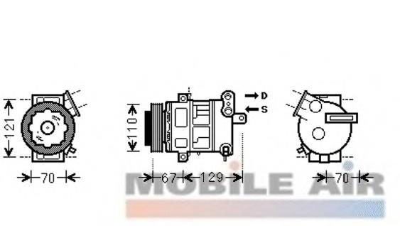 3700K558 VAN Wezel compresor de aire acondicionado