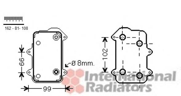 74003063 VAN Wezel radiador de aceite