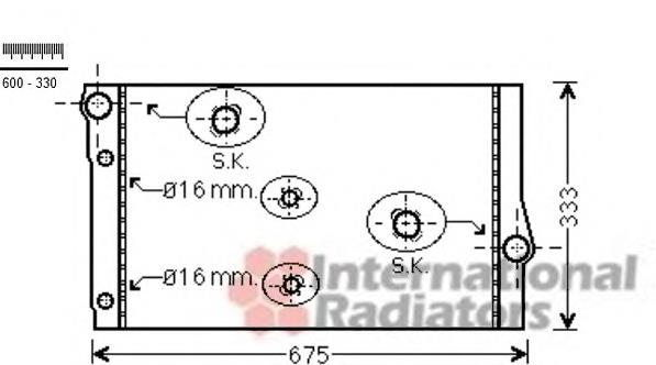 06002410 VAN Wezel radiador refrigeración del motor