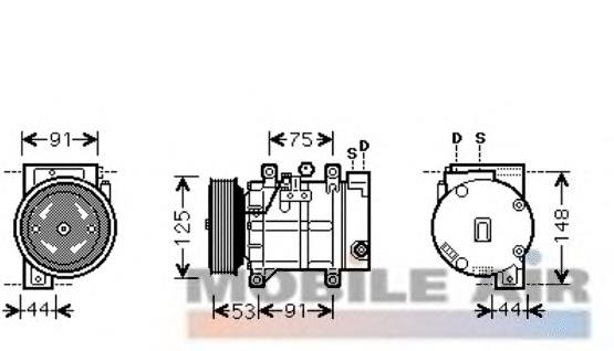 Compresor de aire acondicionado 1300K259 VAN Wezel