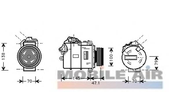 0600K306 VAN Wezel compresor de aire acondicionado