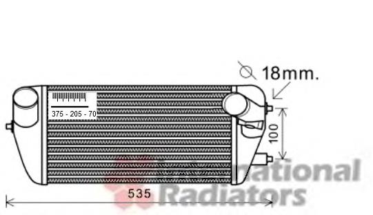 83004142 VAN Wezel radiador de aire de admisión