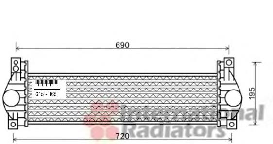 81004093 VAN Wezel radiador de aire de admisión