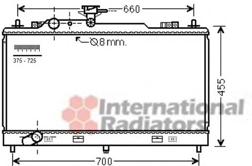 27002222 VAN Wezel radiador refrigeración del motor