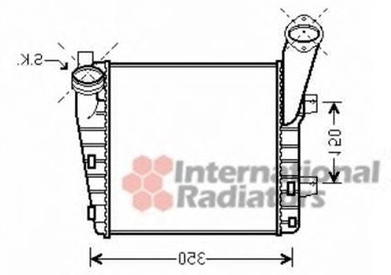 Radiador de aire de admisión 74004057 VAN Wezel