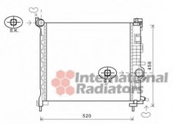 37002561 VAN Wezel radiador refrigeración del motor