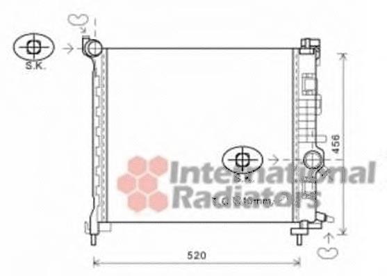 37002562 VAN Wezel radiador refrigeración del motor