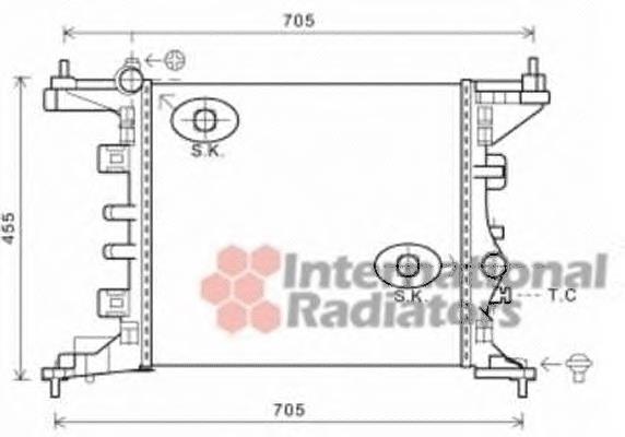 Radiador refrigeración del motor 37002568 VAN Wezel