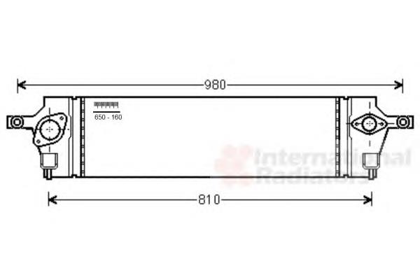 13004350 VAN Wezel radiador de aire de admisión