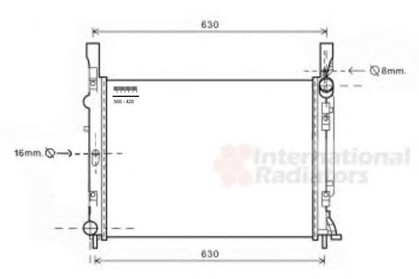 43002472 VAN Wezel radiador refrigeración del motor