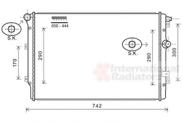 58002324 VAN Wezel radiador refrigeración del motor