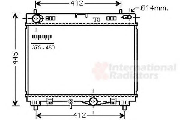 Radiador refrigeración del motor 53002500 VAN Wezel