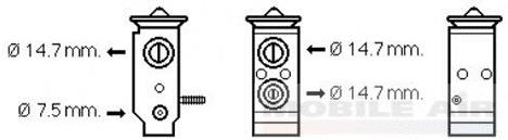 Válvula TRV, aire acondicionado Hyundai Elantra (HD)