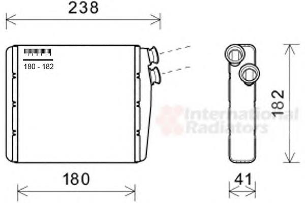 59006163 VAN Wezel radiador de calefacción