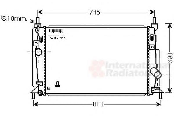 13262 TYC radiador refrigeración del motor