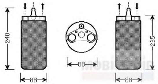 4300D453 VAN Wezel receptor-secador del aire acondicionado