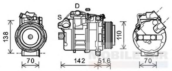 0600K427 VAN Wezel compresor de aire acondicionado