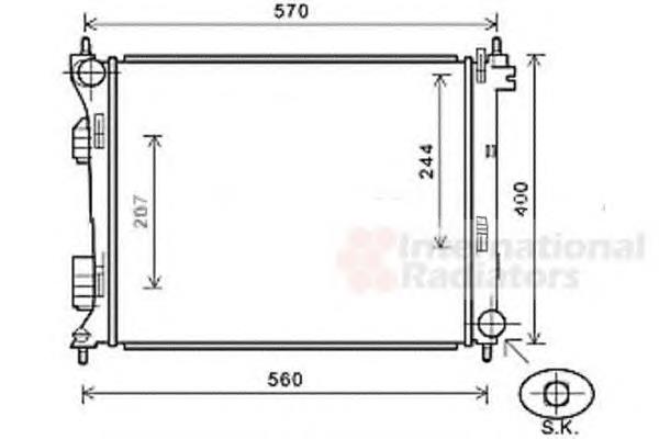 82002274 VAN Wezel radiador refrigeración del motor