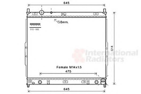 81002121 VAN Wezel radiador refrigeración del motor