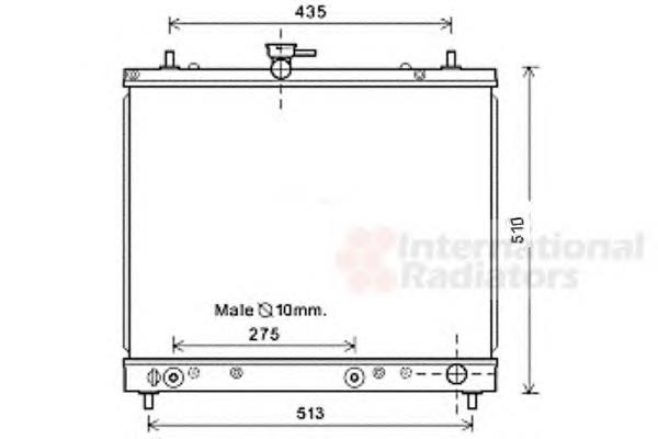 11002069 VAN Wezel radiador refrigeración del motor