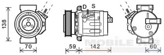 0800K035 VAN Wezel compresor de aire acondicionado