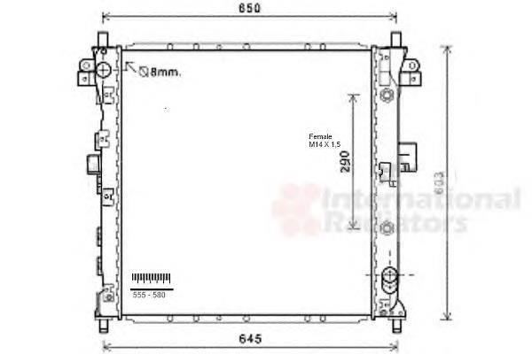 81002105 VAN Wezel radiador refrigeración del motor