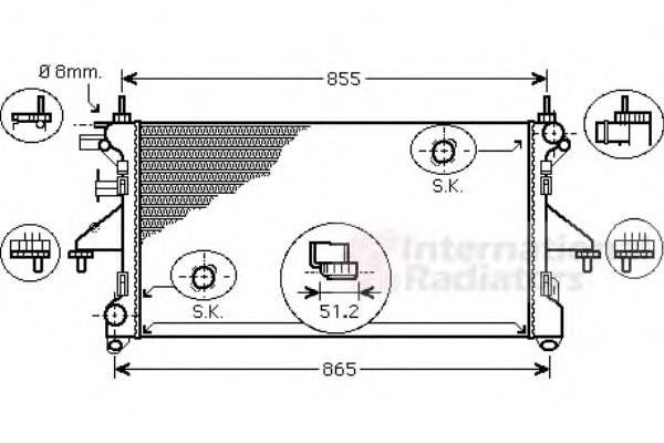 17002399 VAN Wezel radiador refrigeración del motor