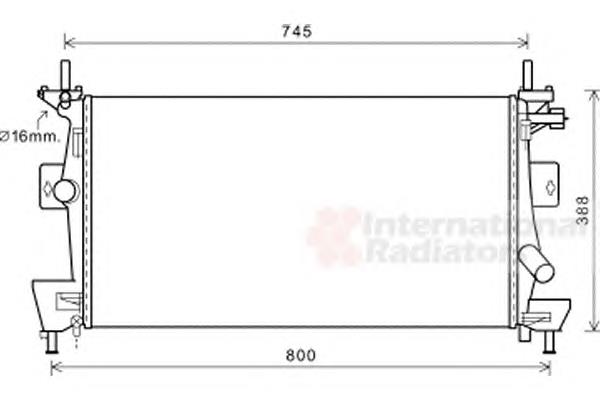 18002475 VAN Wezel radiador refrigeración del motor