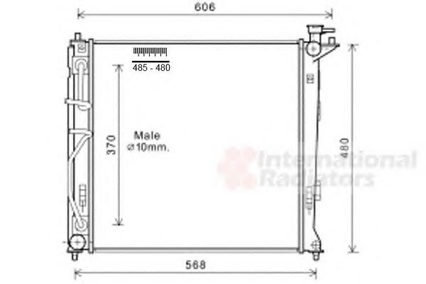 82002282 VAN Wezel radiador refrigeración del motor