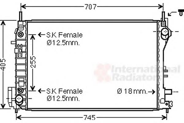 37002559 VAN Wezel radiador refrigeración del motor