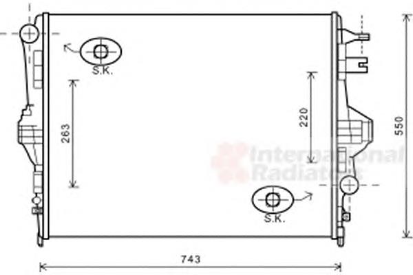 58002316 VAN Wezel radiador refrigeración del motor