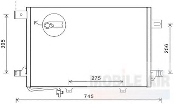 Condensador aire acondicionado 30005572 VAN Wezel