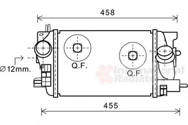 37004575 VAN Wezel radiador de aire de admisión