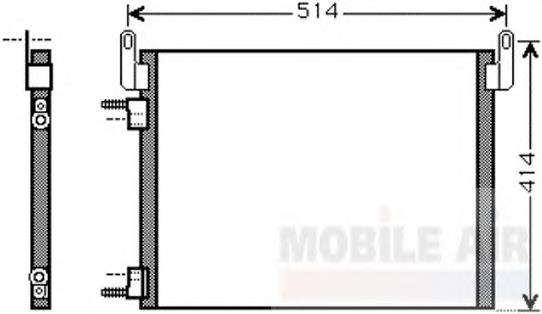 Condensador aire acondicionado 37005587 VAN Wezel