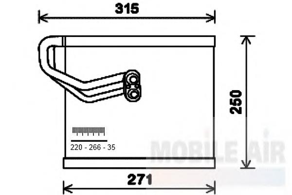 971391R000 Hyundai/Kia evaporador, aire acondicionado